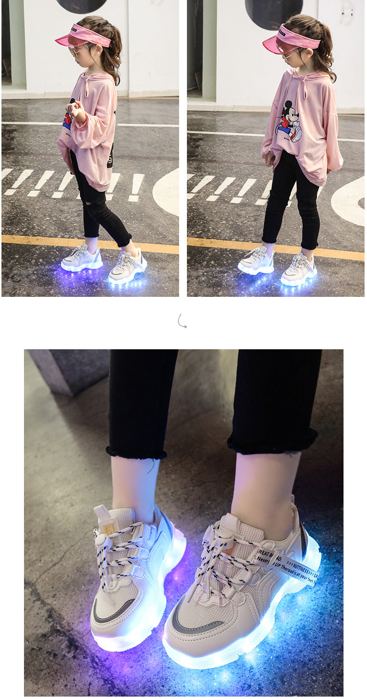 Colorful Children's Luminous Shoes, Girls' Luminous Shoes, Boys' Luminous Shoes