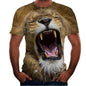 New Animal Print 3d T-shirt Men's Short Sleeve