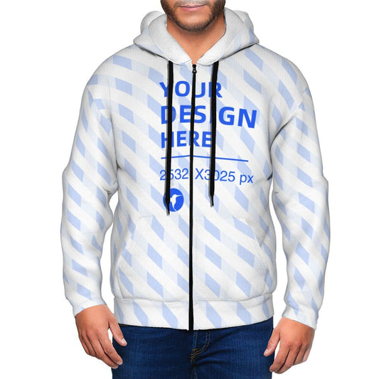 Create Your Own Fashion Versatile Men's Hooded Zip Cardigan