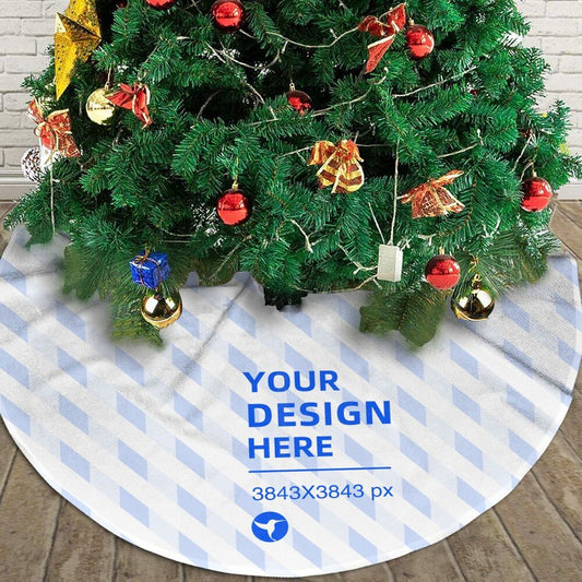 Create Your Own Durable Flannel Christmas Decor Plush Tree Skirt