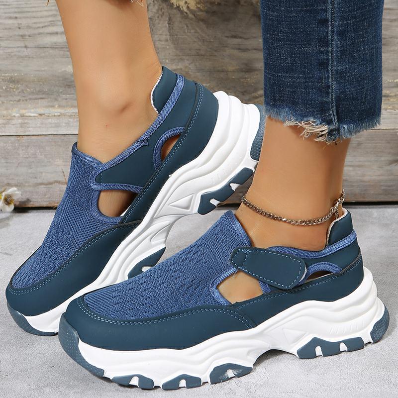 Mesh Sport Shoes Women Fashion Outdoor Flat Heel Round Toe Preppy Running Shoes - FLIPSTYLEZLLC