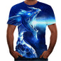 New Animal Print 3d T-shirt Men's Short Sleeve