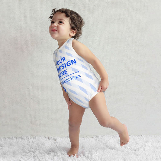 Create Your Own Soft And Skin-friendly Baby Cotton Sleeveless Romper