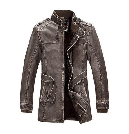 Winter Men's Leather Men's fashion Clothing With Zipper